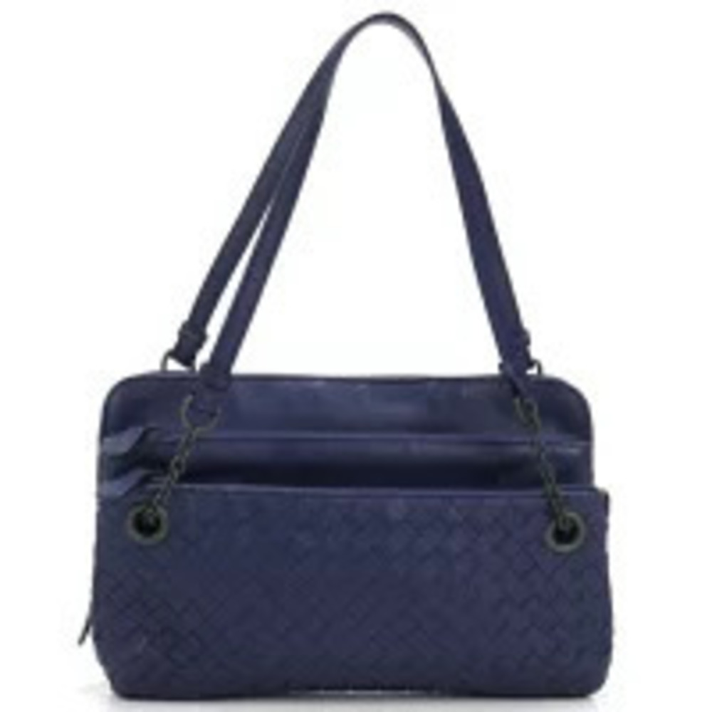 Bottega Veneta Handbag Intrecciato Leather Blue